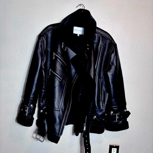 Rebecca Minkoff Black Faux Fur Jacket - Picture 3 of 11